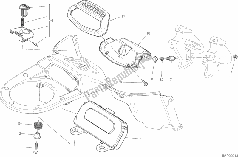 Todas as partes de Painel De Instrumentos do Ducati Diavel FL 1200 2016